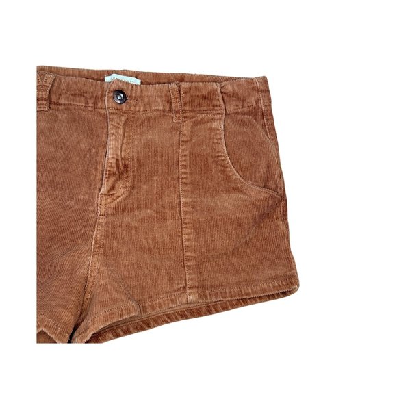 SOLD dark academia brown corduroy shorts forever 21 size 28 - Picture 3 of 9